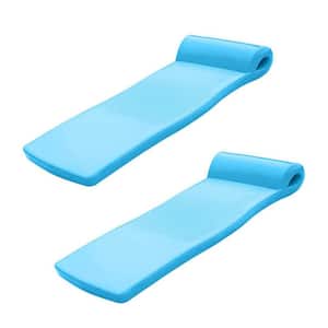 Blue Super Soft Swimming Pool Float Water Lounger Raft (2 Pack)