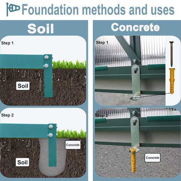 Daheat GHgo, 6 x 8 ft. Heavy Duty Polycarbonate, Walk-in Plant