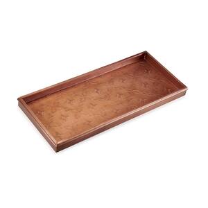 30 in. x 13 in. Lattice Boot Tray for Boots, Shoes, Plants, Pet Bowls and More, Copper Finish