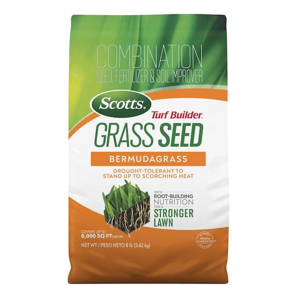 Scotts Turf Builder 8 lbs. Grass Seed Bermudagrass with Fertilizer and Soil Improver, Drought-Tolerant