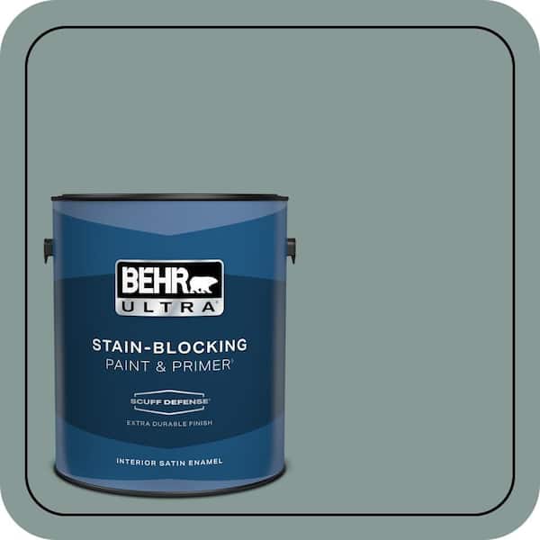 BEHR ULTRA 1 gal. #N430-4 Rainy Afternoon Extra Durable Satin Enamel Interior Paint & Primer