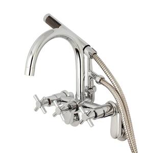 Kingston Brass Modern 2-Handle Bridge Kitchen Faucet with Side 