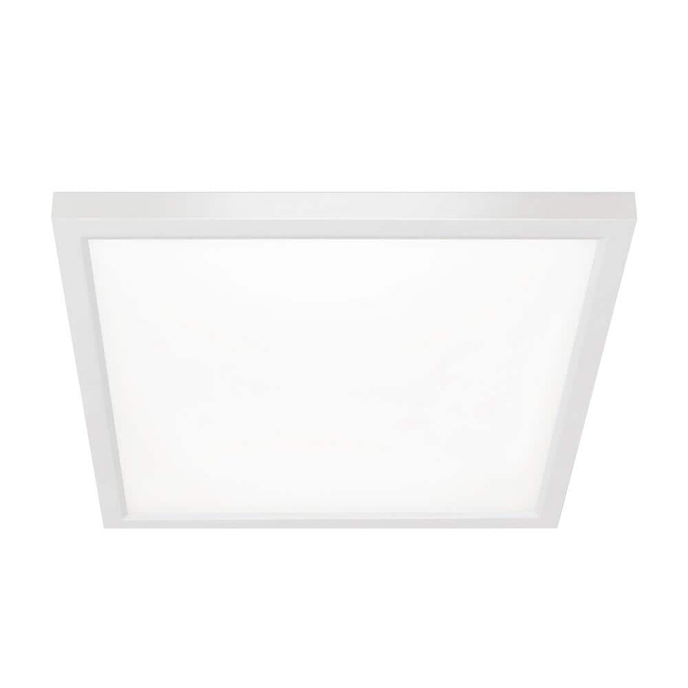 White Aluminum 7.5" Square Flat Panel LED Light
