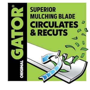 Lawnmower Gator Blade for 22 in. Deck, Universal-Fit for Push Mowers (22UNR1G31)