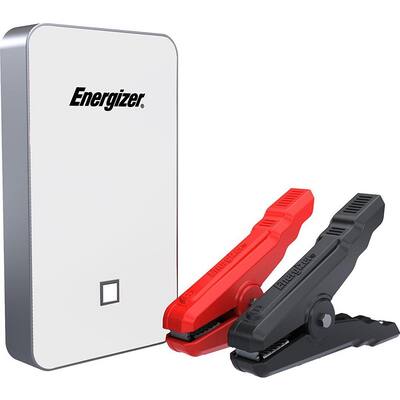 7500mAh UL Listed Lithium Jump Starter + 2.4 Amp Power Bank USB charger in White