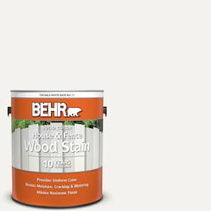 1 gal. #HDC-MD-08 Whisper White Solid Color House and Fence Exterior Wood Stain