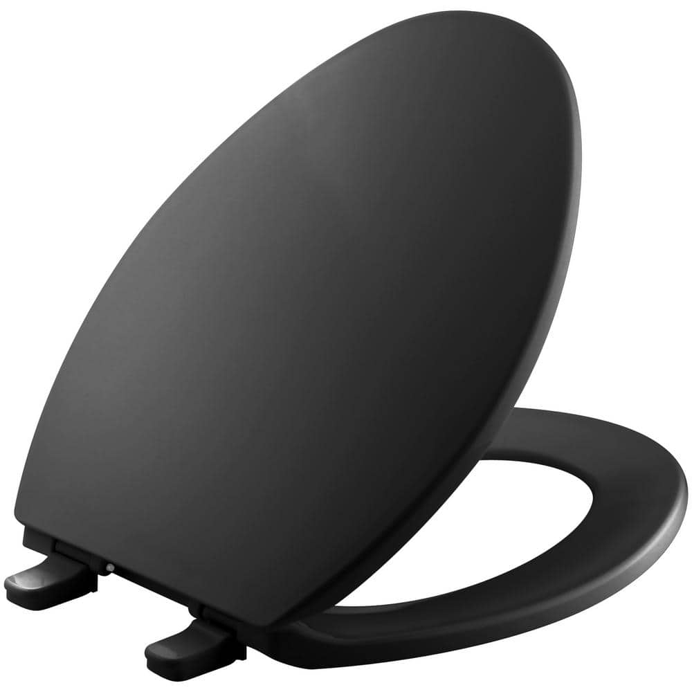 KOHLER Brevia Elongated Closed Front Toilet Seat in Black K47747
