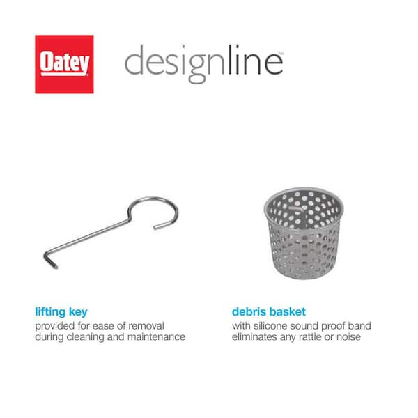 Designline 36 in. Stainless Steel Linear Shower Drain with Square Pattern Drain Cover