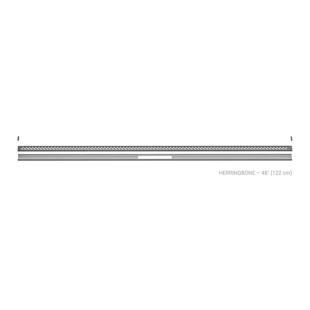 Kerdi-Line-Vario Pewter 48 in. Herringbone Grate and Channel Floor Installation Kit for Accessory price history on PriceWatchPro