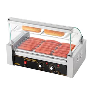 Hot Dog Roller 7 Rollers 18 Hot Dogs Capacity Stainless Sausage Grill Cooker Machine, ETL Certified