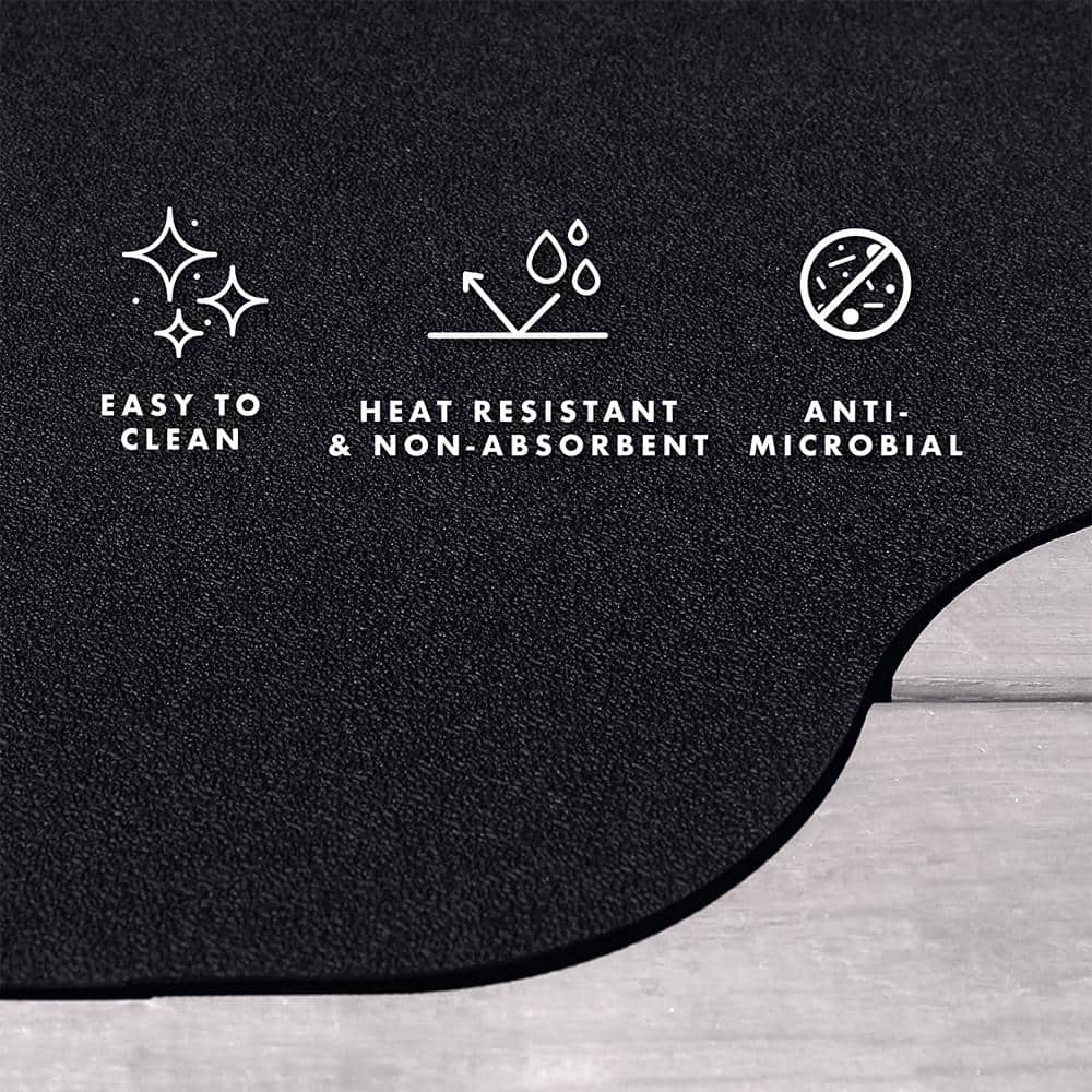 Black Synthetic Rubber Grill Protective Mat 30" x 48"