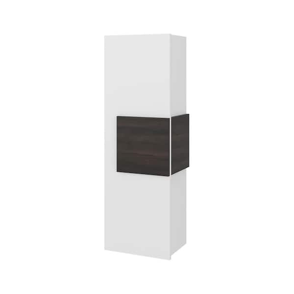 12.5 in. W x 38.5 in. H Rectangular White Engineered Wood Surface Mount Medicine Cabinet without Mirror