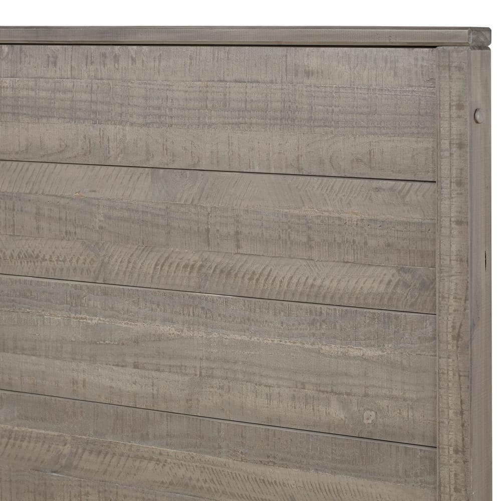 Baja Full/Double Driftwood Grey Solid Pine Platform Bed