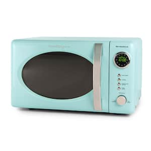 Retro Series 0.7 cu. ft. Countertop Microwave Oven in Aqua