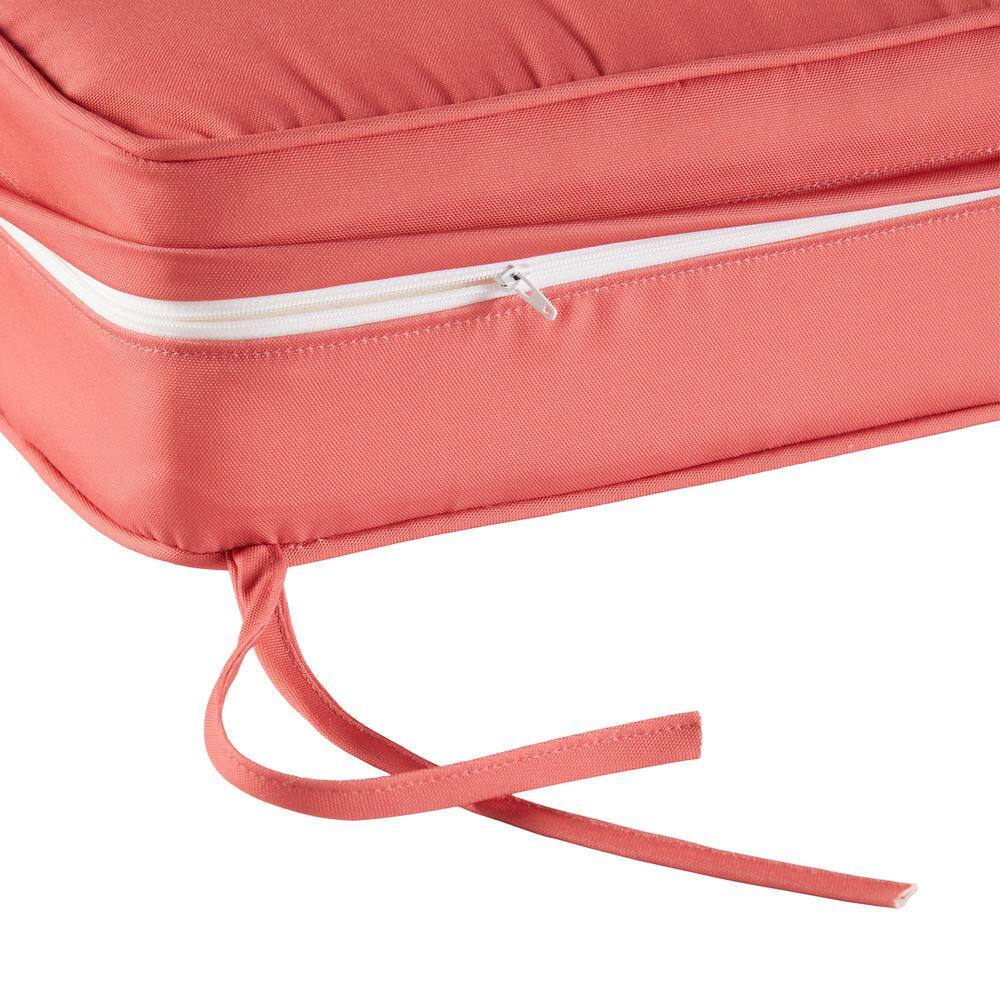 Coral Polyester Outdoor Deep Seat Cushion Set