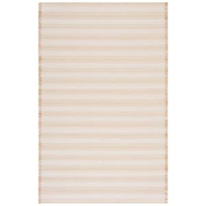 Augustine Ivory/Gold 6 ft. x 10 ft. Striped Area Rug