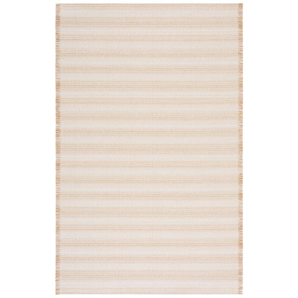 SAFAVIEH Augustine Ivory/Gold 6 ft. x 10 ft. Striped Area Rug