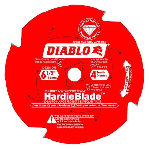 DIABLO 6-1/2in. x 4-Teeth HardieBlade Saw Blade for Fiber Cement