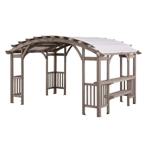 SUMMERCOVE Bellucci 10 ft. x 14 ft. Cedar Framed Arched Pergola