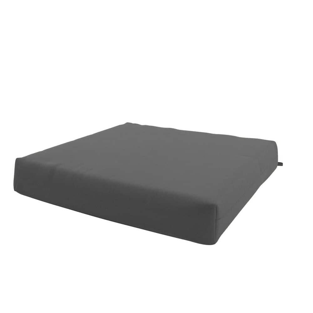 Seat Pad Set of 2 with Solstice Olefin Fabric and Dual-Layer Foam Core, 18 in x 18 in Charcoal price history on PriceWatchPro