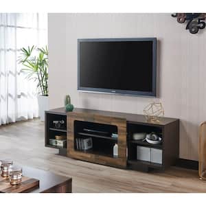 Cher 63 in. Wenge MDF TV Stand Fits TVs Up to 70 in. with Cable Management
