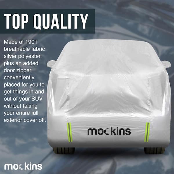 Mockins 190 in. x 75 in. x 72 in. Heavy-Duty 190T Polyester Car Cover with  Zipper Door for SUV - Breathable and Waterproof MA-65 - The Home Depot