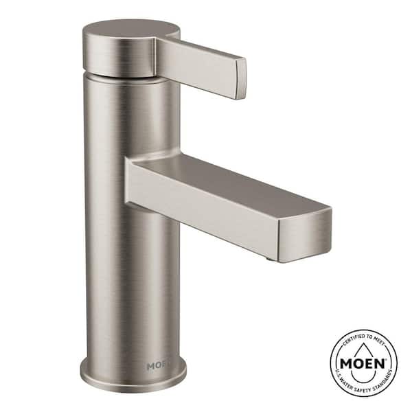 Beric Single Hole Single Handle Bathroom Faucet in Spot Resist Brushed Nickel