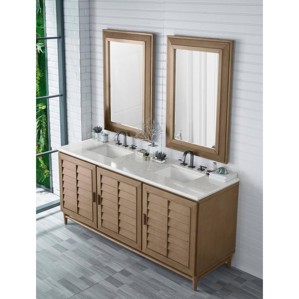James Martin Vanities Portland 72 In Single Vanity In Whitewashed Walnut With Quartz Vanity Top In Eternal Jasmine Pearl With White Basin 620 V72 Ww 3ejp The Home Depot