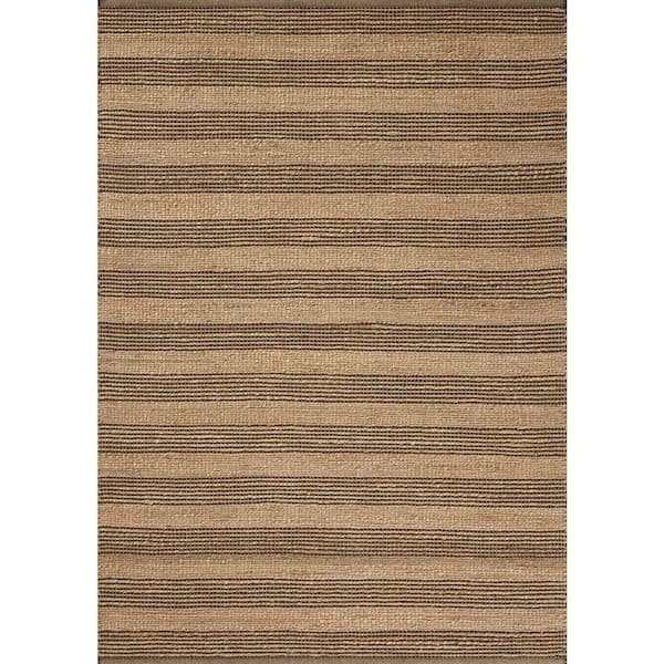 Chris Love Julia Judy Natural/Chocolate 8 ft. 6 in. x 11 ft. 6 in. Contemporary Area Rug