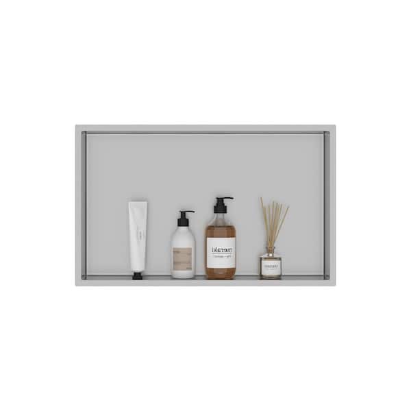 20 in. W x 3.94 in. H x 12 in. D Stainless Steel Shower Niche Set of 1- Piece in Brushed
