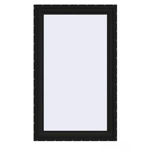 36 in. x 60 in. V-4500 Series Black Exterior/White Interior FiniShield Vinyl Left-Handed Casement Window w/Mesh Screen