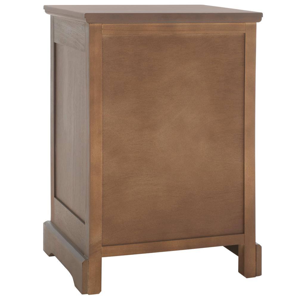 Transitional Beige Pine 3-Drawer Rectangular Side Table