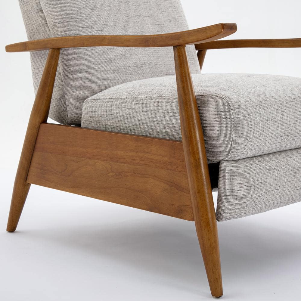 Mid-Century Modern Sea Oat Manufactured Wood Recliner