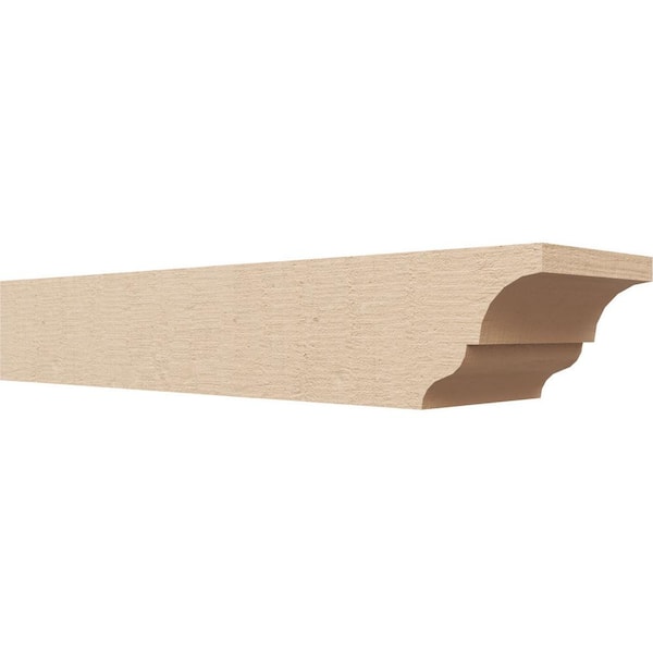 Ekena Millwork 6-in. x 4-in. x 24-in. Asheboro Woodgrain, Primed Tan Timberthane Polyurethane Rafter Tail Brace