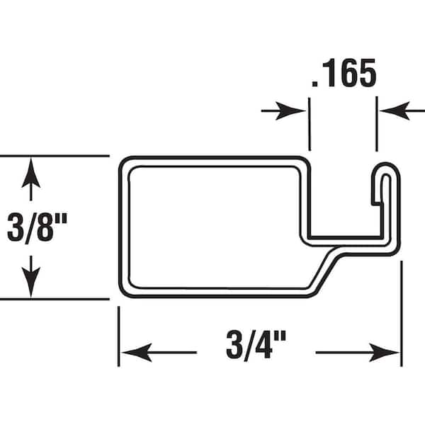 3/8 in. x 3/4 in. x 72 in. Aluminum Screen Frame in White (20-Pack)