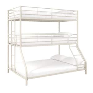 Cormac White Metal Twin/Full Triple Bunk Bed