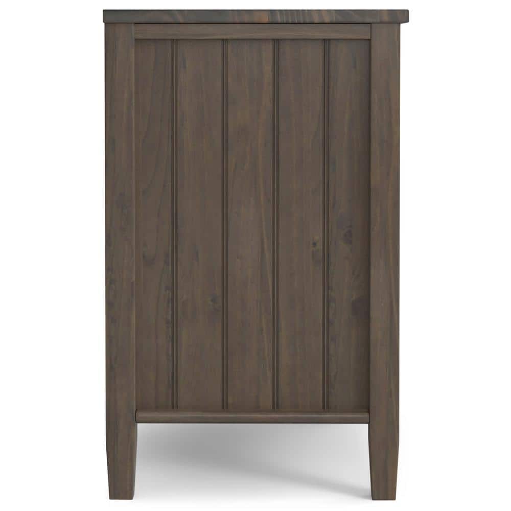 Lev Transitional Smoky Brown Solid Wood 24" Bedside Nightstand