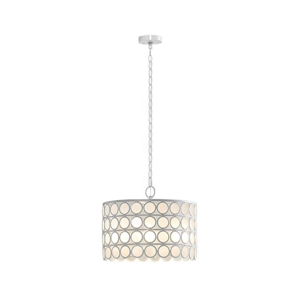 LanternMuuji 4-Light Glass Drum Shade Chandelier(Bulbs no included) price history on PriceWatchPro