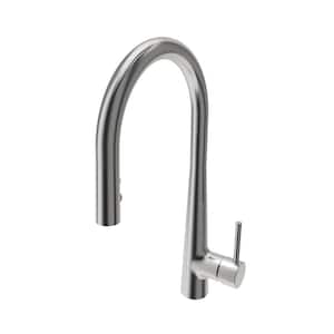 Lugano 2.0 Single Handle Pull Down Sprayer Kitchen Faucet in Stainless Steel