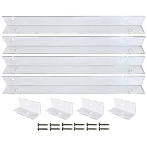 Shutter-Brackets for 9 in. Shutters, Clear Polycarbonate Mounting Brackets for Composite and Wood Shutters (4-Brackets)