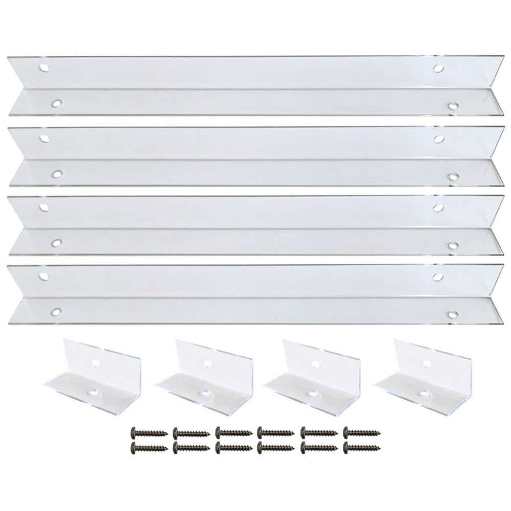 Ekena Millwork ShutterBrackets for 12 in. Shutters, Clear