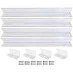 Shutter-Brackets for 14 in. Shutters, Clear Polycarbonate Mounting Brackets for Composite and Wood Shutters (4-Brackets)