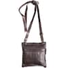 CHAMPS Champs Triple Zip Crossbody Black Leather Tote Bag 1027-BLACK - The  Home Depot