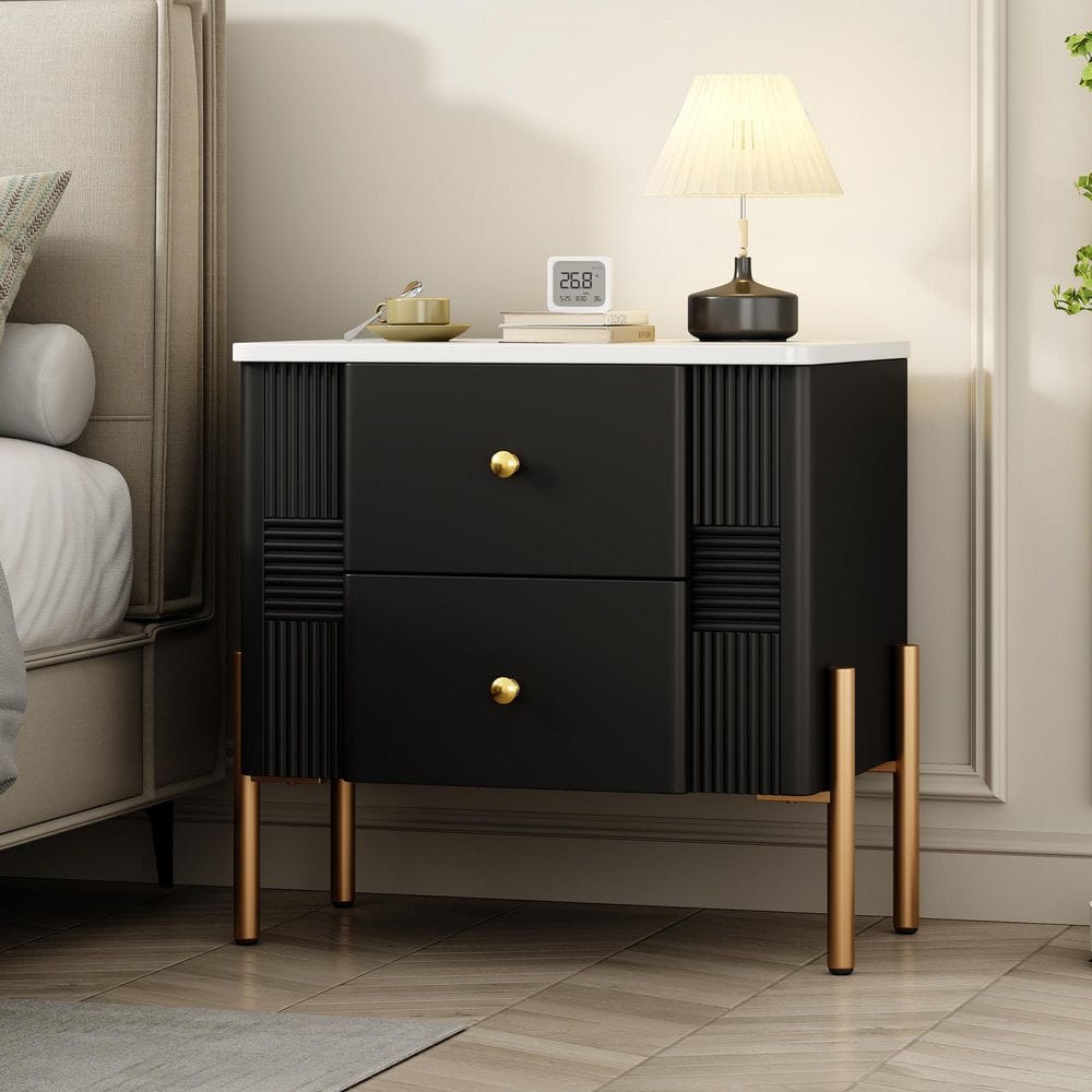 CHRISTOPHER KNIGHT HOME Judd Modern Black 2-Drawers Wood