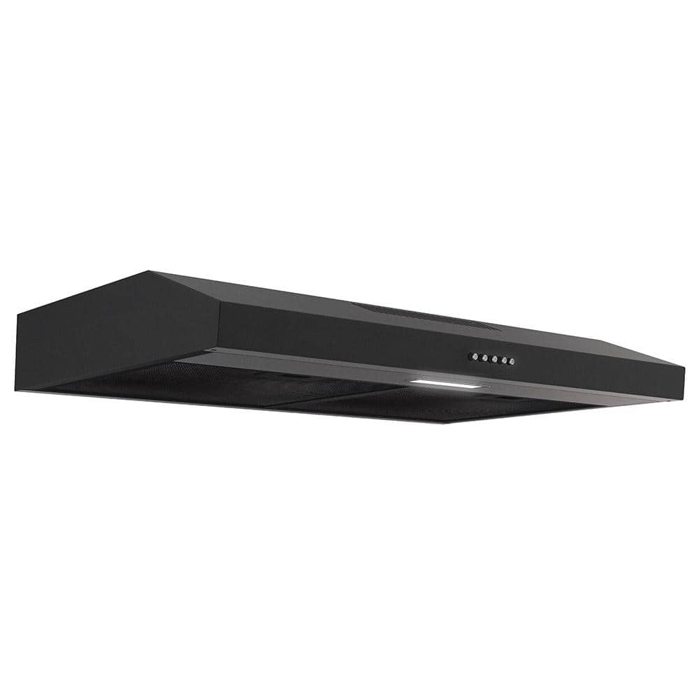 Streamline 30" Black Stainless Steel Under Cabinet Range Hood with LED Light