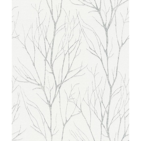 Advantage Botanical White Wallpaper Sample