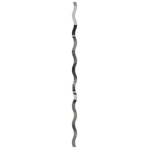 Brazos 0.125 in. T x 0.25 ft. W x 8 ft. L Silver Mirror Acrylic Resin Decorative Wall Paneling 22-Pack