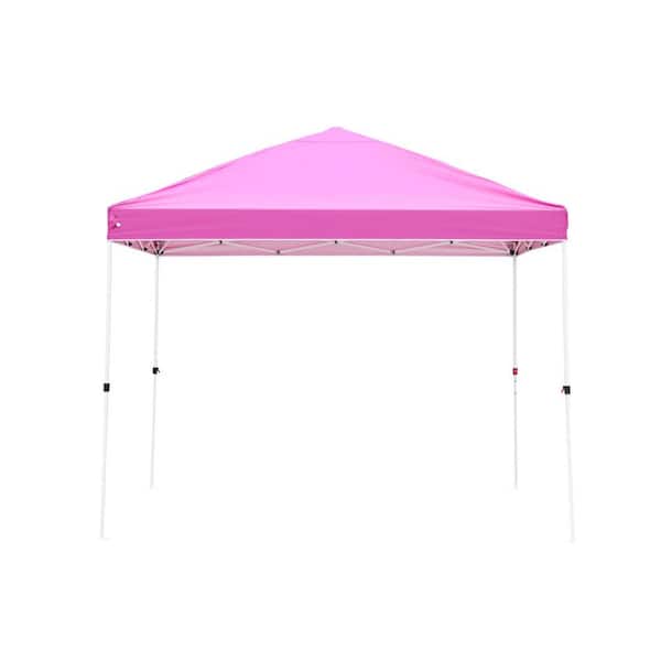 maocao hoom 10 ft. L x 10 ft. W. Pink Outdoor Pop-Up Canopy Sunshade Tent Adjustable