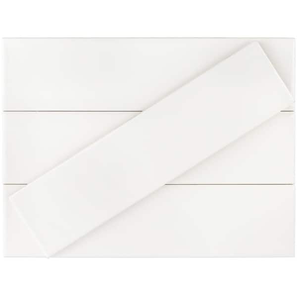 Ivy Hill Tile Birmingham Bianco 3 in. x 12 in. 8mm Polished Ceramic Subway Tile (5.38 sq. ft. / box) Ivy Hill Tile Birmingham Bianco 3 in. x 12 in. 8mm Polished Ceramic Subway Tile (5.38 sq. ft. / box)