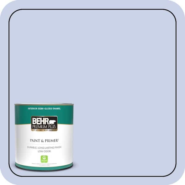 BEHR PREMIUM PLUS 1 qt. #600A-2 Lazy Sunday Semi-Gloss Enamel Low Odor Interior Paint & Primer